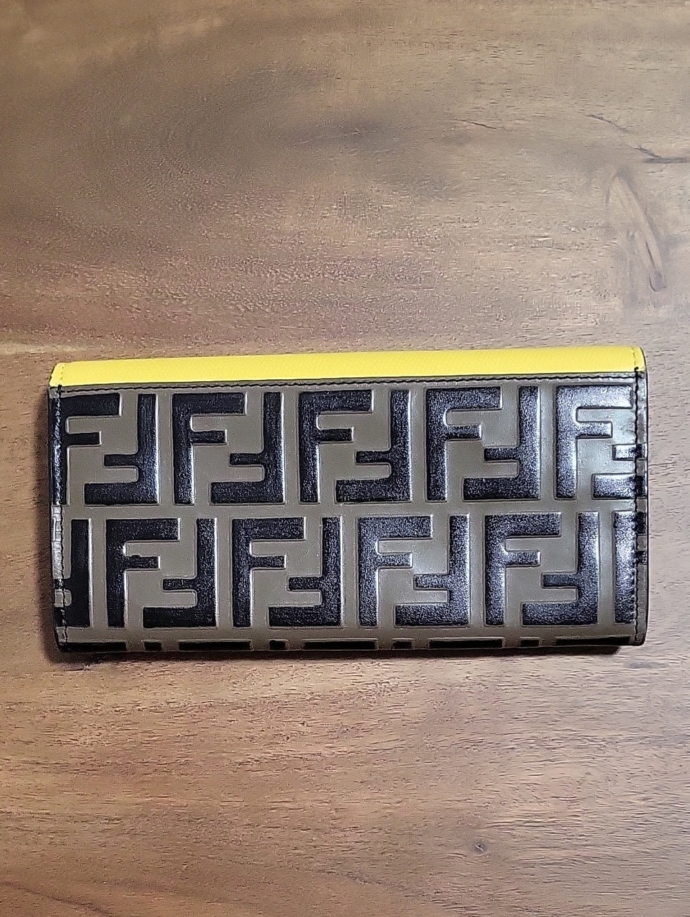 Fendi Zucca Print Yellow and Brown Women's Wallet and Dust Bag - Picture 4 of 17